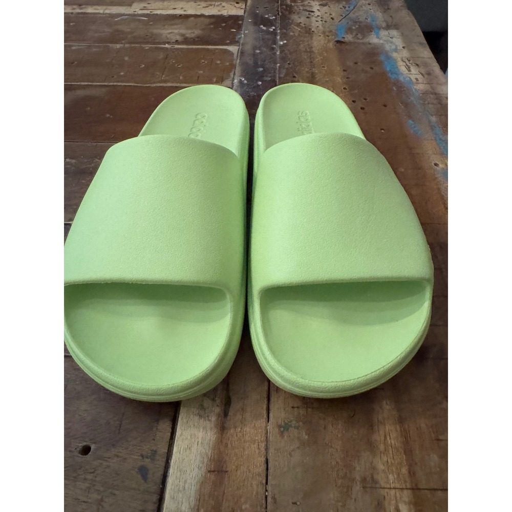Adidas Adilette Shower Slides Lime Green Cloudfoam Sport Sandals Womens 8